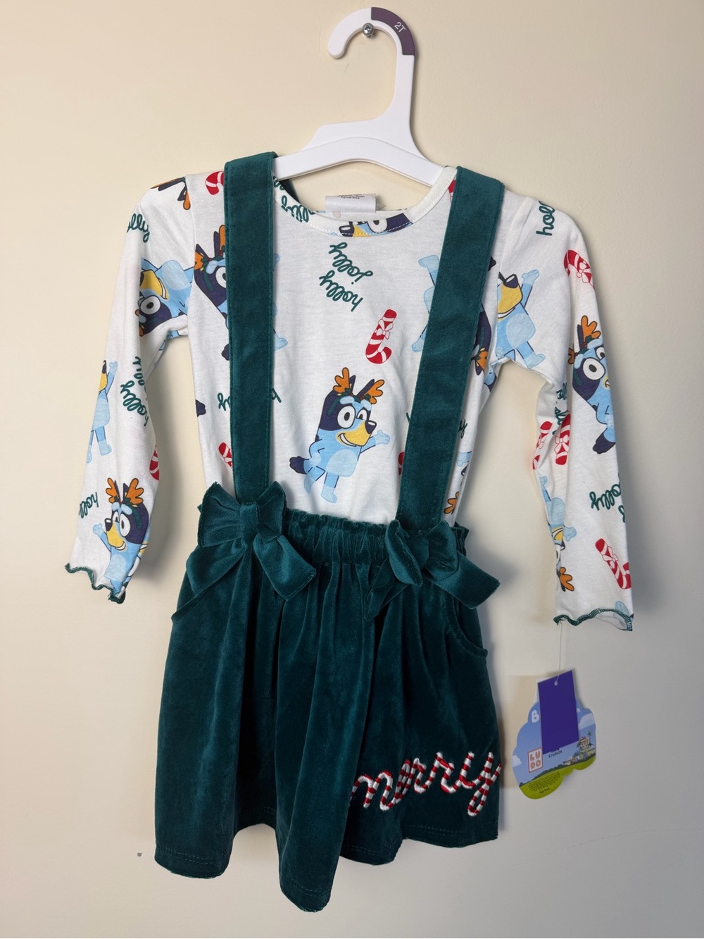 2T Toddler Christmas Bluey Jumper Dress